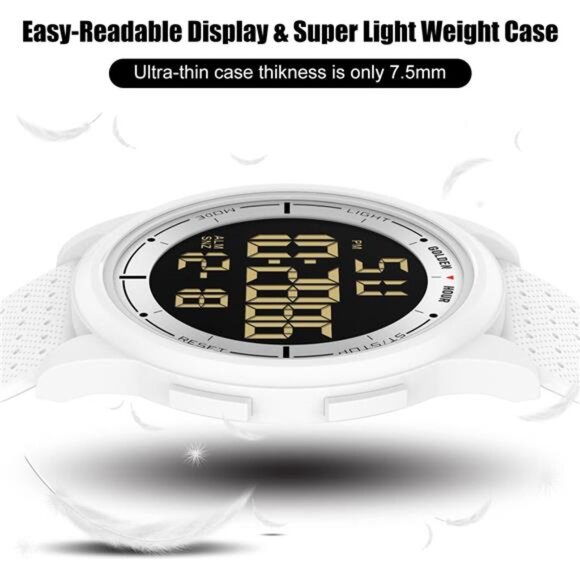 Ultra-Thin Minimalist Sports Waterproof Digital Watches Men with Wide-Angle - Picture 3 of 7